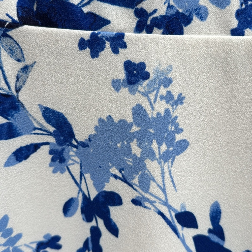 Ralph Lauren Dress White with Blue Flowers-  A-line - Picture 3 of 8